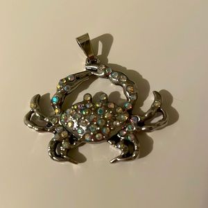 Dazzling Crab  Pendant Crystal Embellished